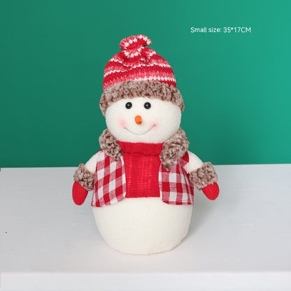 Christmas Red Fabric Retractable Long Legs