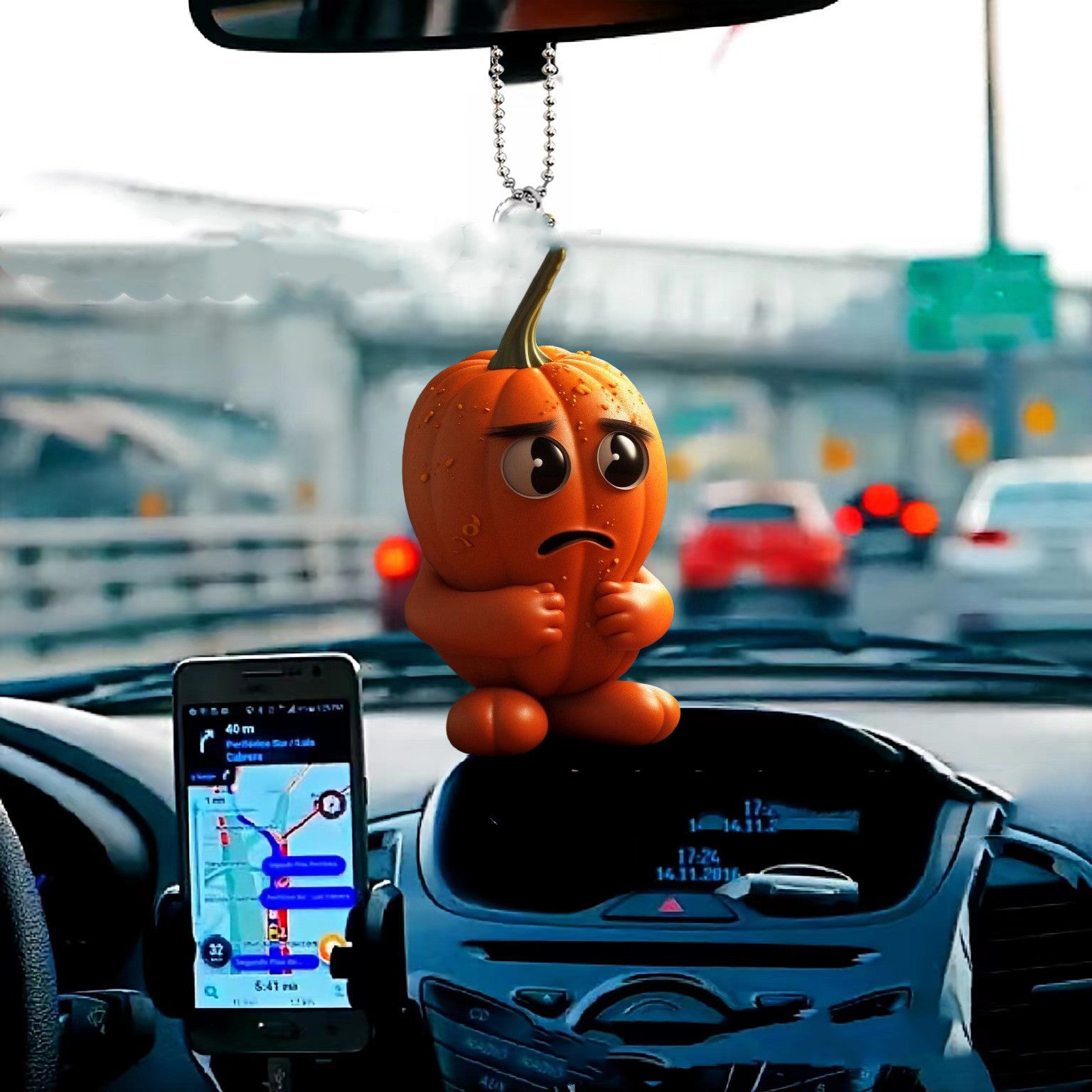 Halloween Creative Pumpkin Man Automobile Hanging Ornament