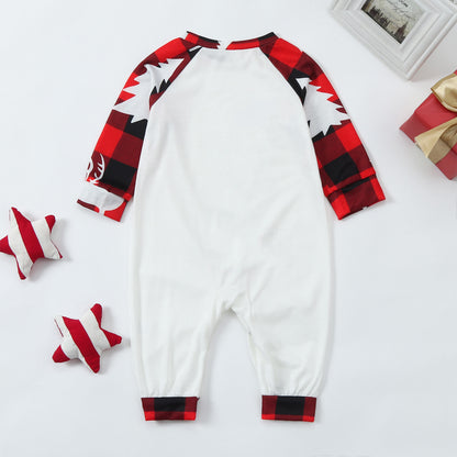 Christmas Deer Print Sleepwear Pajamas Parent-child Set