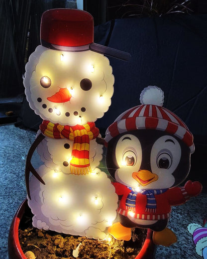 Christmas Scene Decoration With LED Lights