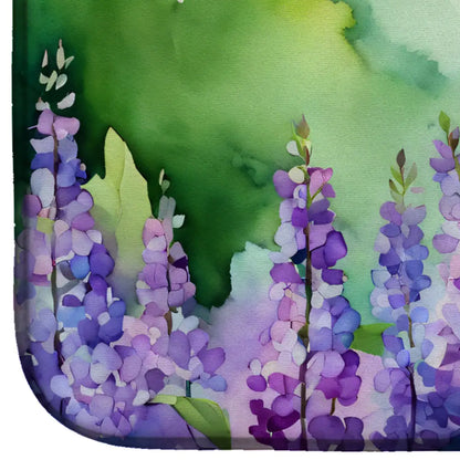 Idaho Syringa in Watercolor Dish Drying Mat