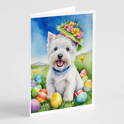 Westie Easter Egg Hunt Greeting Cards Pack of 8