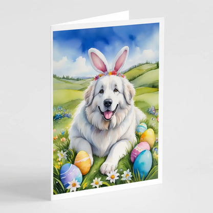Great Pyrenees Easter Egg Hunt Greeting Cards Pack of 8