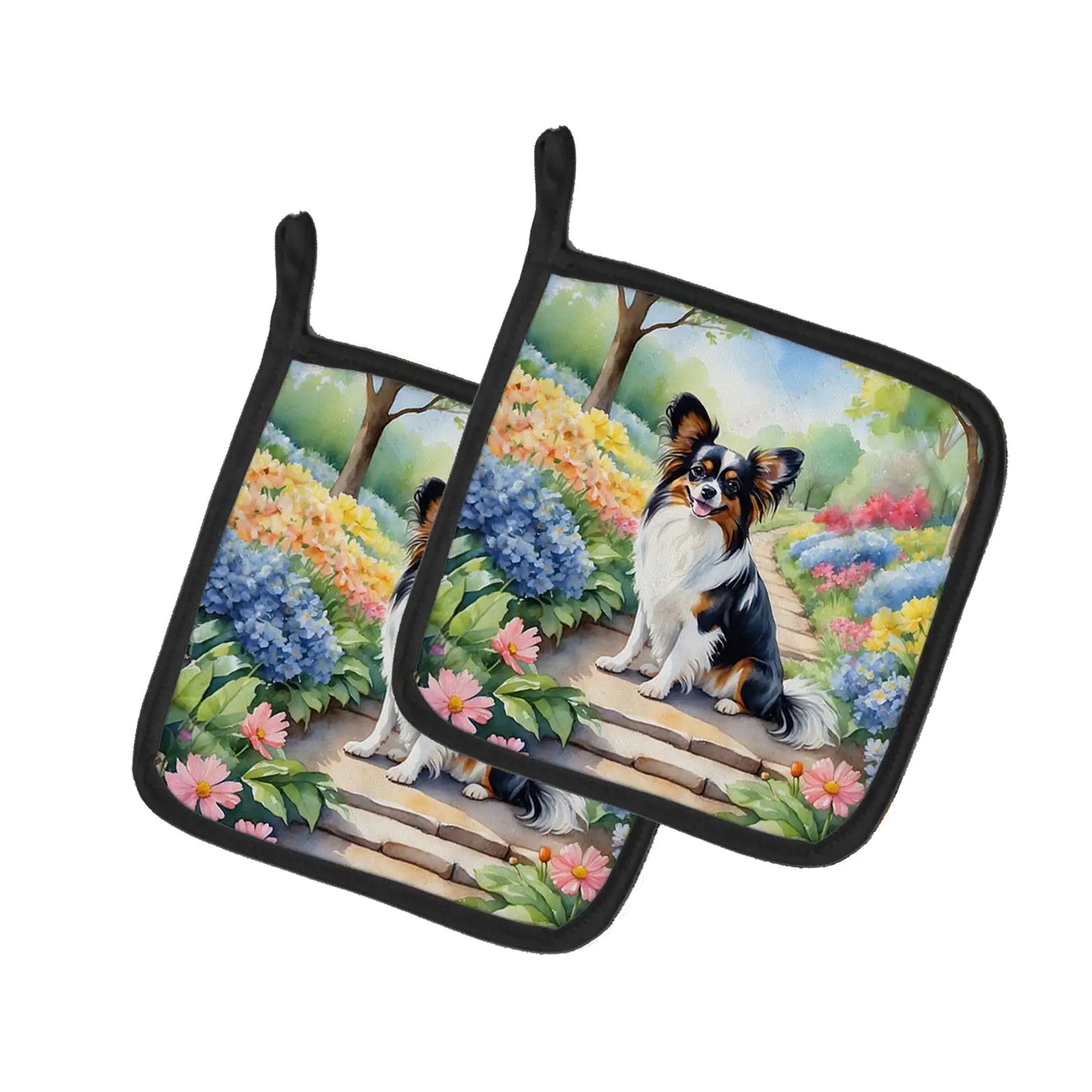 Papillon Spring Path Pair of Pot Holders