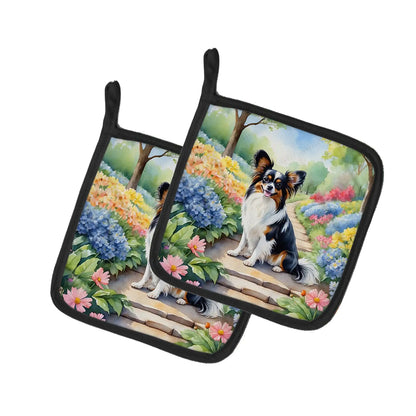 Papillon Spring Path Pair of Pot Holders