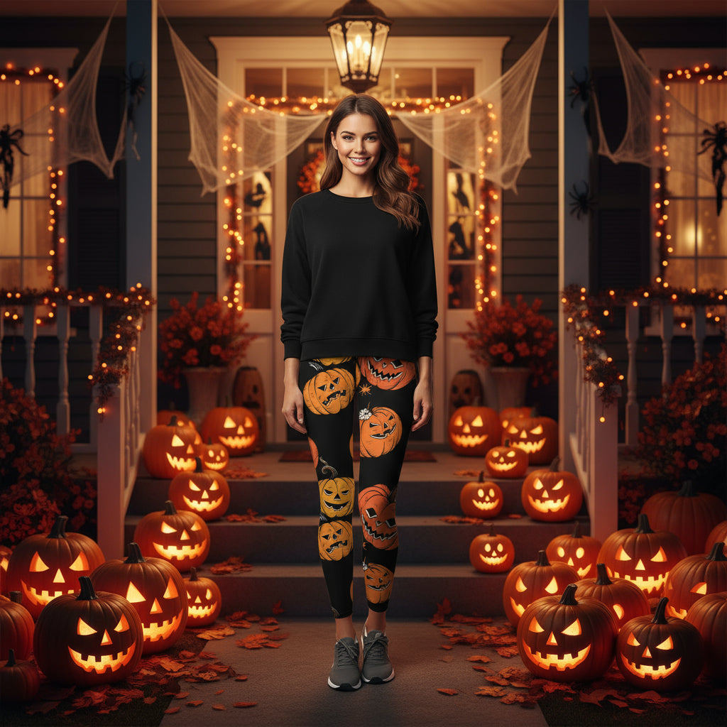 Printed Leggings Halloween Sports Yoga High Stretch Pencil Pants