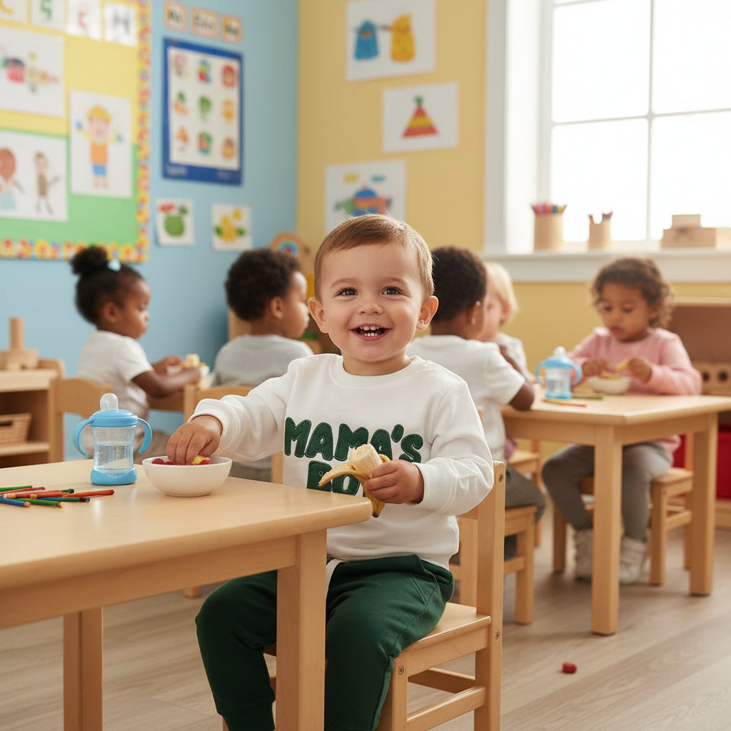 Toddler Baby Clothes 'Mama's Boy' Print Long Sleeve Sweatshirt Tops Trousers Set Casual Cute Outfit