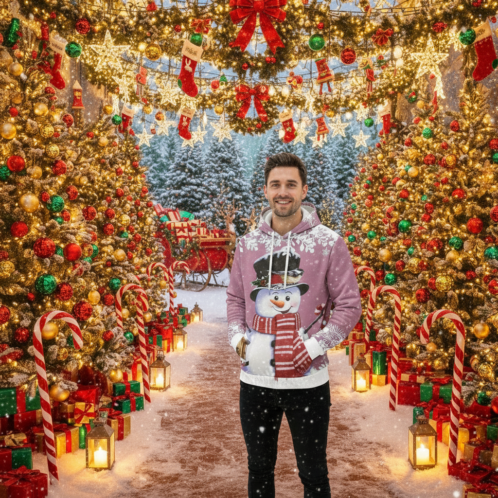 Christmas Snowman Personalized Printed Sweater