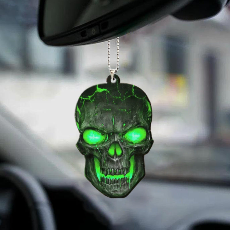 Halloween Skull Car Pendant Acrylic Flat Ornament