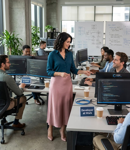 Women's mermaid skirt, dusty pink, fitted hips with flared midi hem