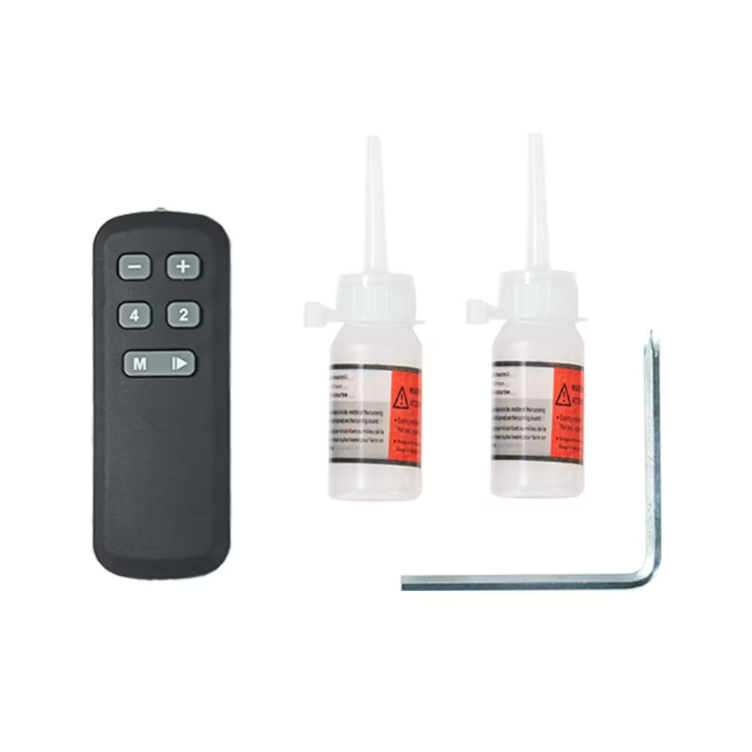 Walking pad remote controller with spare oil bottles and hex wrench