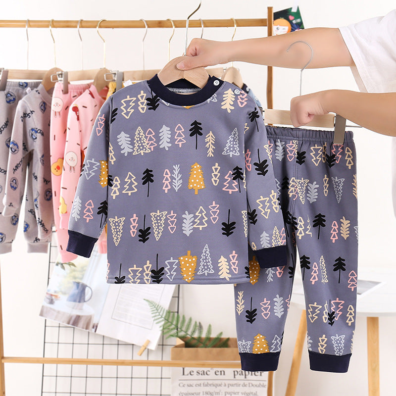 Children Plus Velvet Warm Clothing Winter Boys And Girls