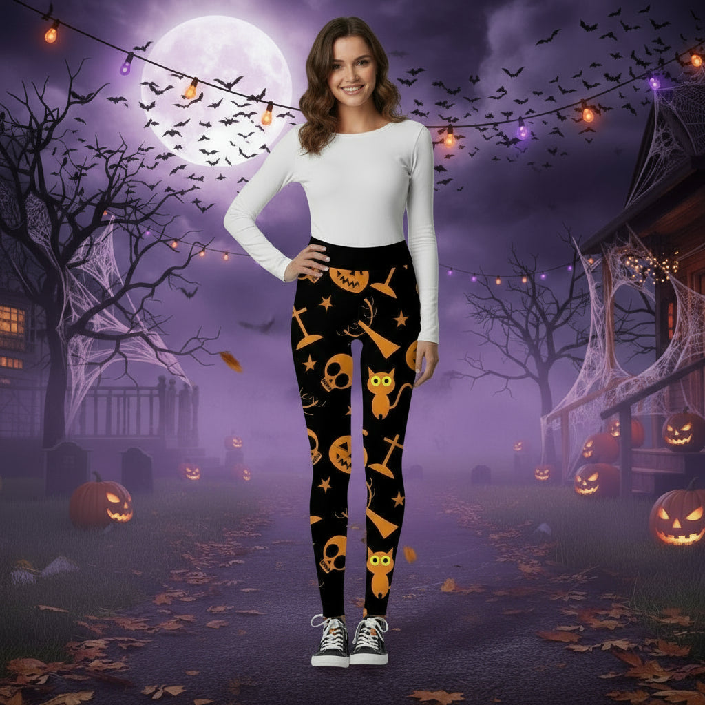 Women's Fashion Halloween High Waist Elastic Yoga Sports Leggings
