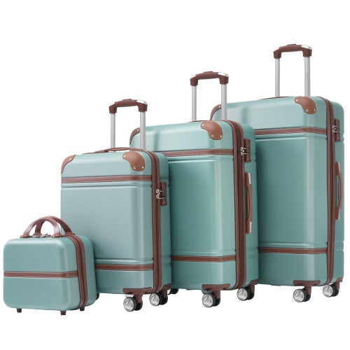 Hard shell Sets 4 Pieces 20x24x28 Luggage's And Cosmetic Case Spinner Suitcase With TSA Lock Lightweight