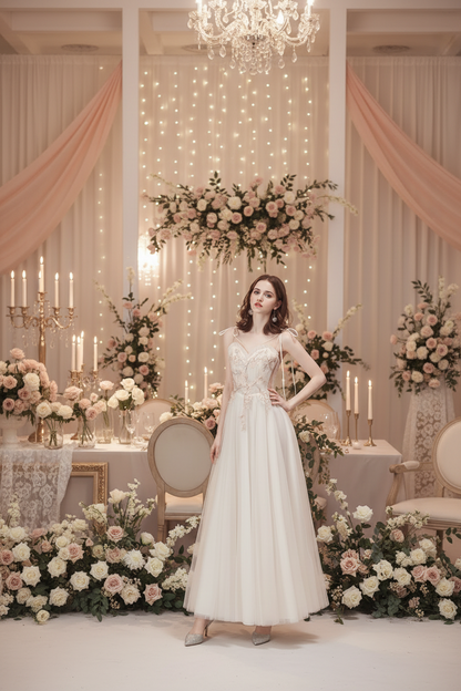 Solid Color Bridesmaid  Dress Female Dinner Party