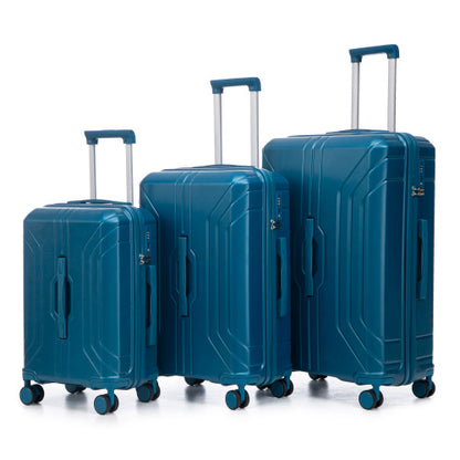 20  24  28  3 Pcs  Set In ABS Spinner Wheel Luggage, Carry On Suitcase, Matching Color, TSA Combination Lock