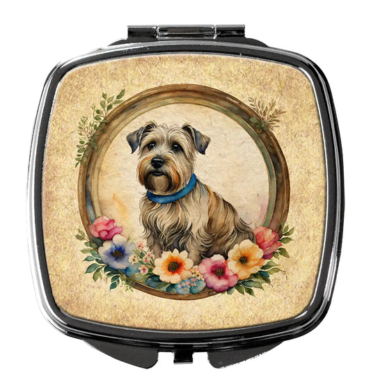 Glen of Imaal Terrier and Flowers Compact Mirror