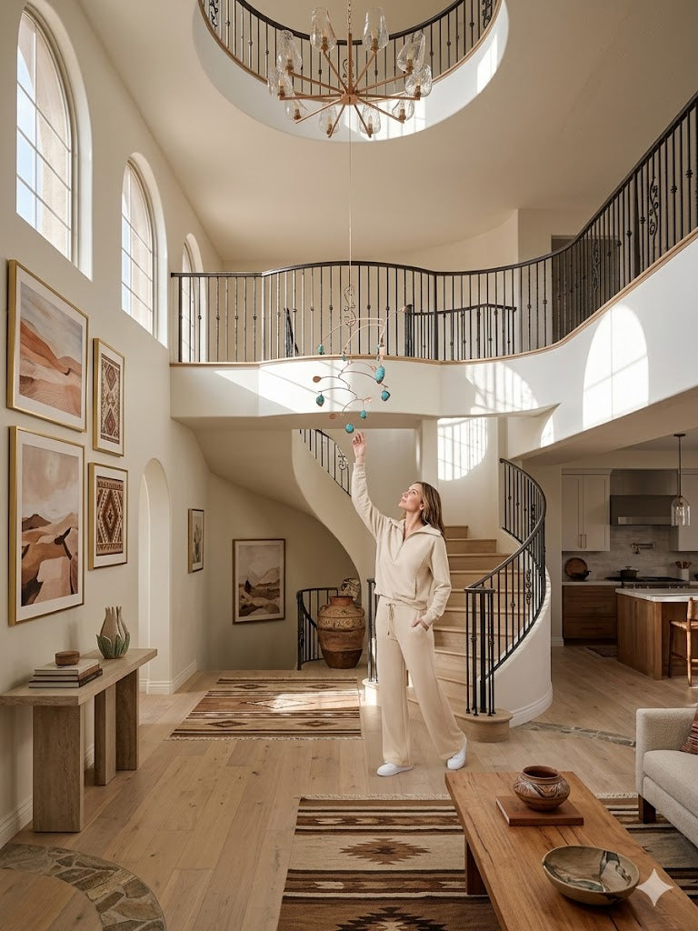 Cream two-piece tracksuit with quarter-zip long-sleeve top and wide-leg pants