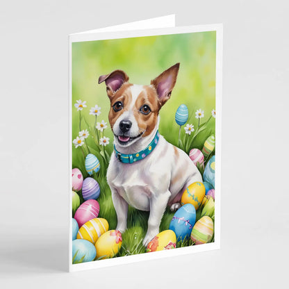 Jack Russell Terrier Easter Egg Hunt Greeting Cards Pack of 8