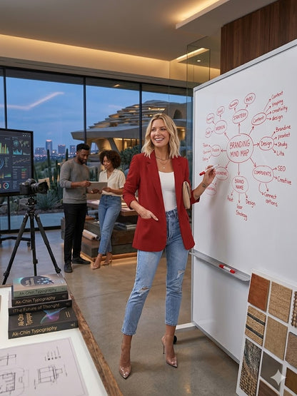 Women's red open-front blazer with long sleeves and tailored lapels