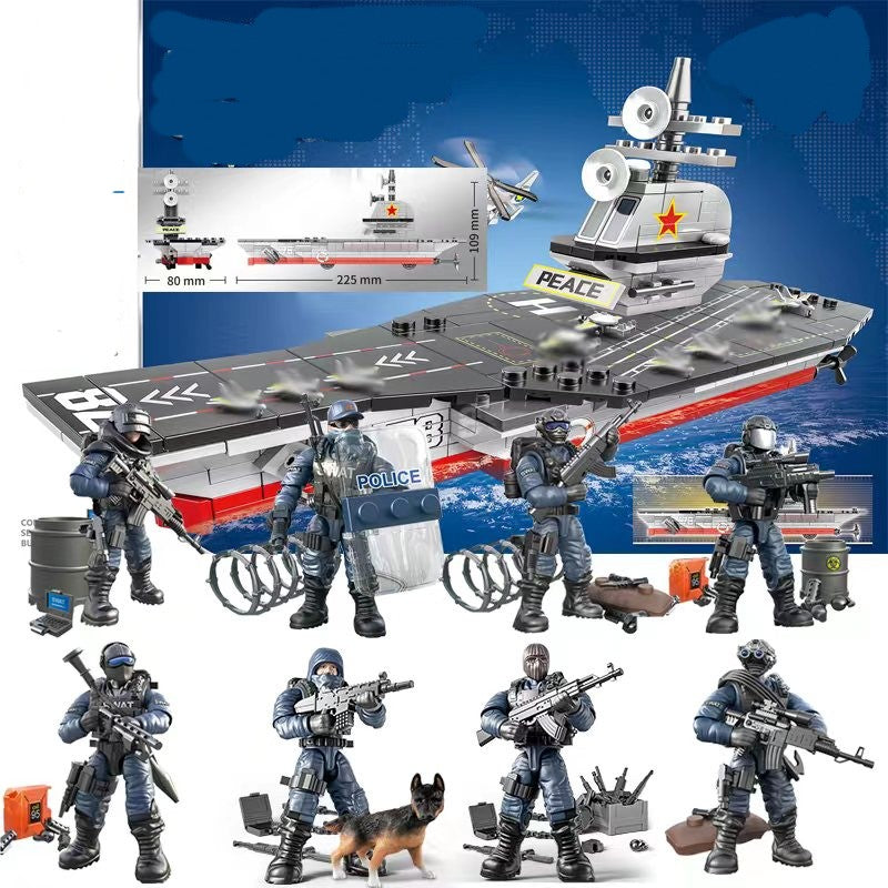 Assembling Joint Movable Soldier Puzzle Military Model Building Blocks Small Doll Toys