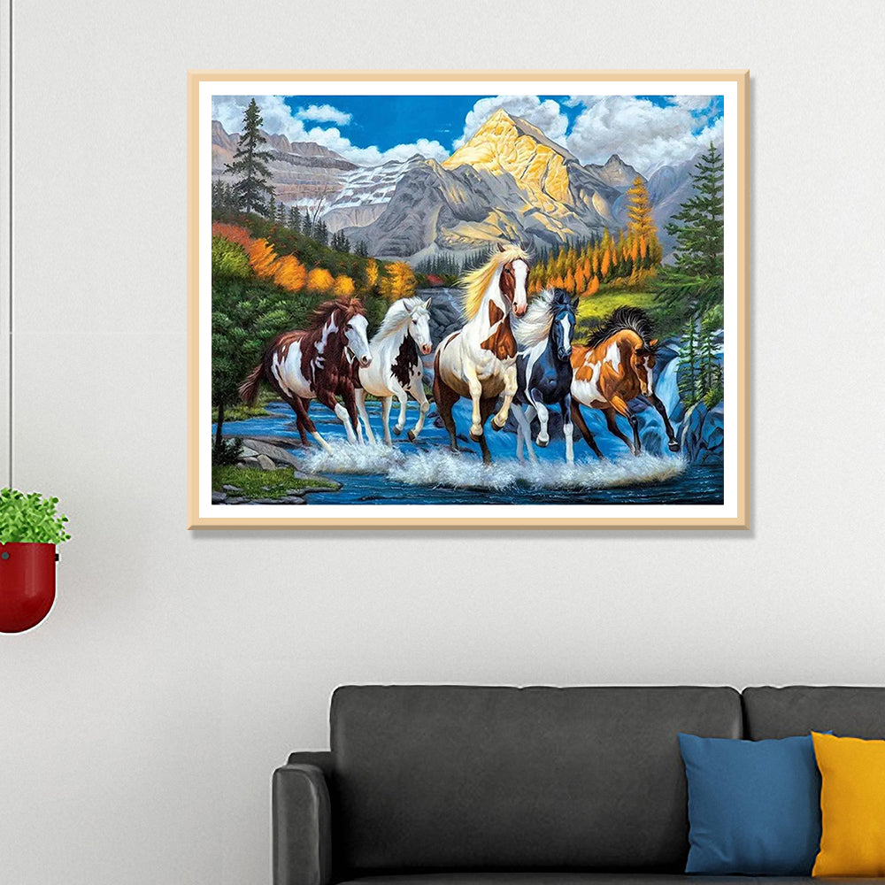 5D Animal Diamond  Horse Painting