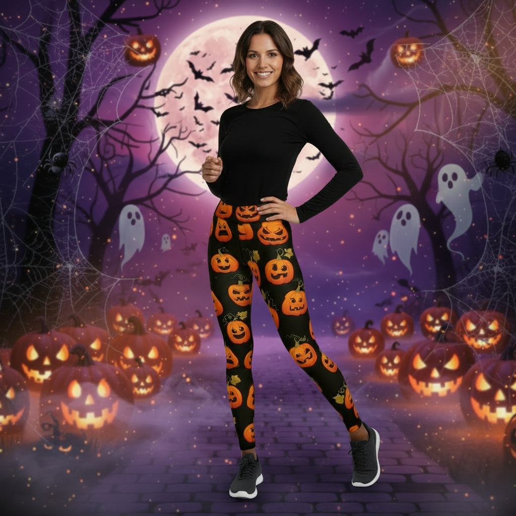 Printed Leggings Halloween Sports Yoga High Stretch Pencil Pants