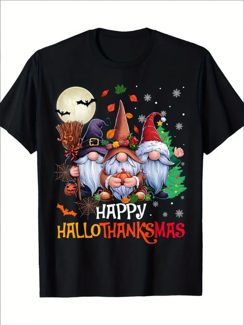 Halloween Thanksgiving Christmas T-shirt