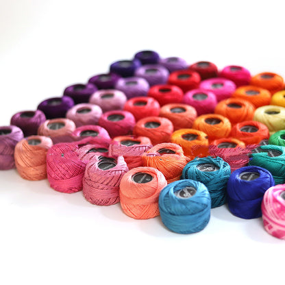 52 Colors No. 8 Crochet Fine Lace Cotton Hand-knitted Thread Crochet Thread
