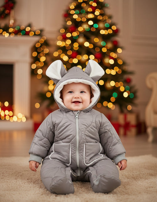 Children's Winter Climbing Clothes With Hooded Insulation