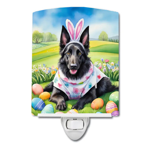 Belgian Sheepdog Easter Egg Hunt Ceramic Night Light