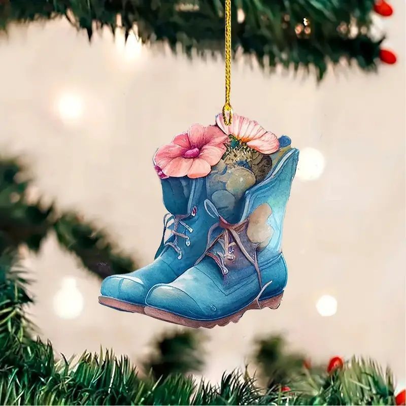 Christmas Tree Decoration Acrylic Flat Hanging Decorations