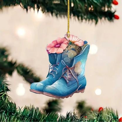 Christmas Tree Decoration Acrylic Flat Hanging Decorations