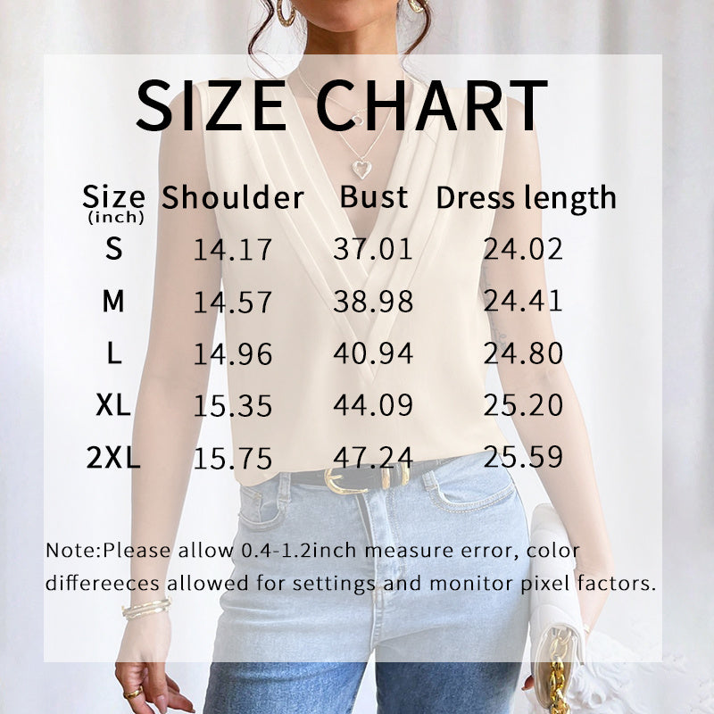 Women's Elegant V Neck Tank Tops Summer Casual Sleeveless Shirts