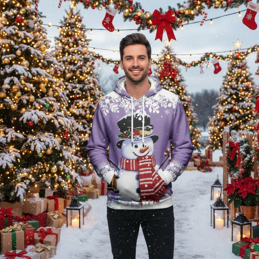 Christmas Snowman Personalized Printed Sweater