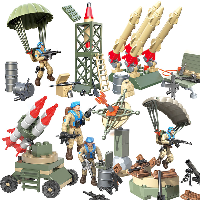 Assembling Joint Movable Soldier Puzzle Military Model Building Blocks Small Doll Toys