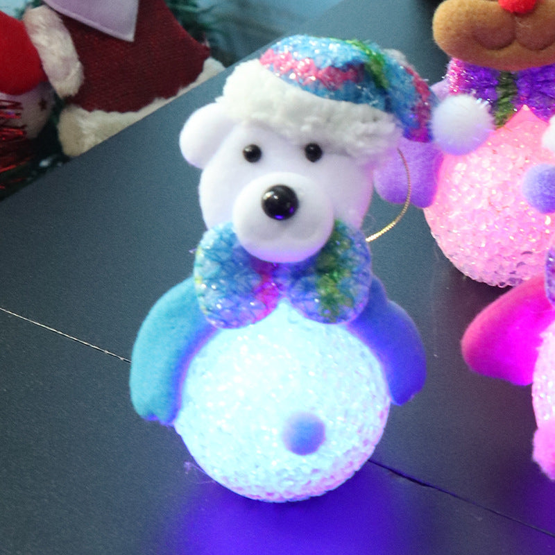 Luminous Ornaments Snowman Christmas Tree Pendant