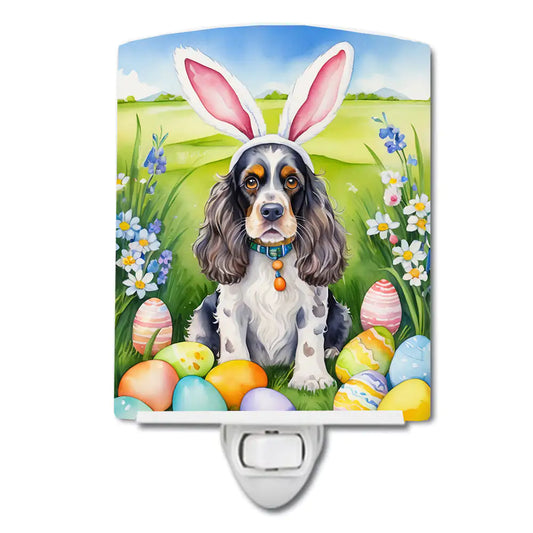 Cocker Spaniel Easter Egg Hunt Ceramic Night Light