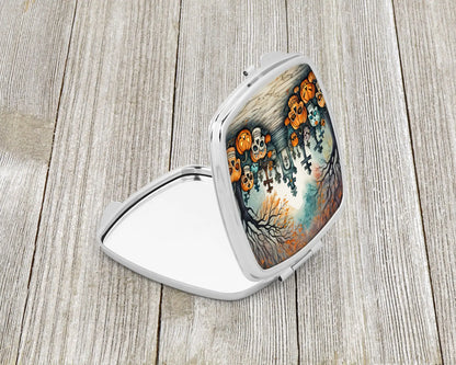 Calaveras Sugar Skulls Spooky Halloween Compact Mirror