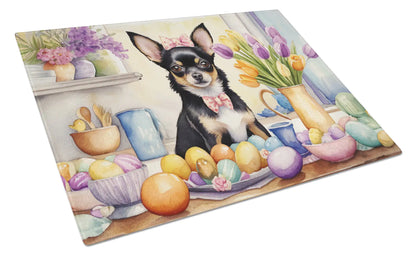 Decorating Easter Chihuahua Glass Cutting Board