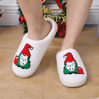 Cute Cartoon Home Couple Indoor Floor Bedroom Slipper Christmas Warm