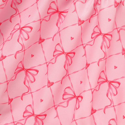 Baby Girl's Bowknot Graphic Print Romper, Daddy's Girl Letter Print Triangle Jumpsuit With Bubble Sleeves