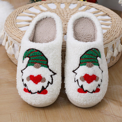 Cute Cartoon Home Couple Indoor Floor Bedroom Slipper Christmas Warm