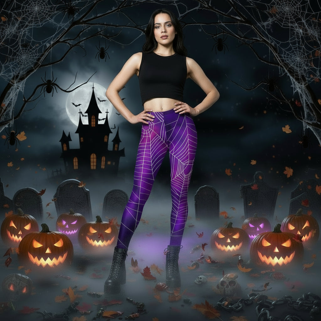 Halloween New Women's Leggings Bandage Printed Yoga Pants