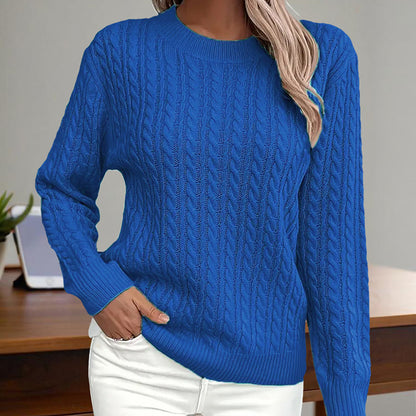 Women's Textured Long Sleeve Sweater Crewneck Pullover Dressy Casual Outfits
