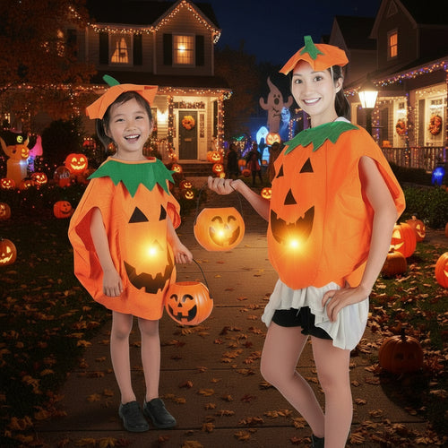 Halloween Costume Into Performance Pumpkin Lamp Wear