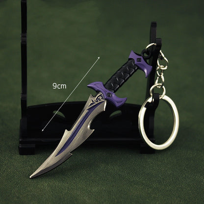 Shadow Secret Sect Weapon Plunder Knife Metal Toy Keychain 9cm