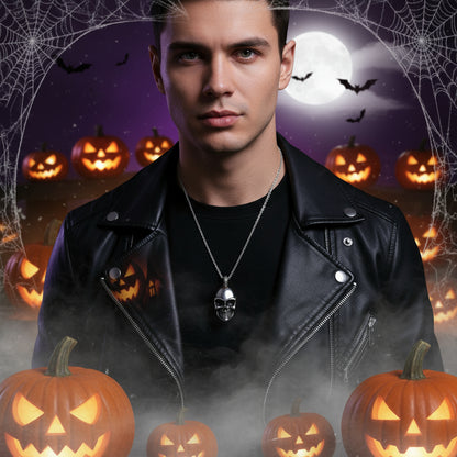 Titanium Steel Cool Skull Necklace