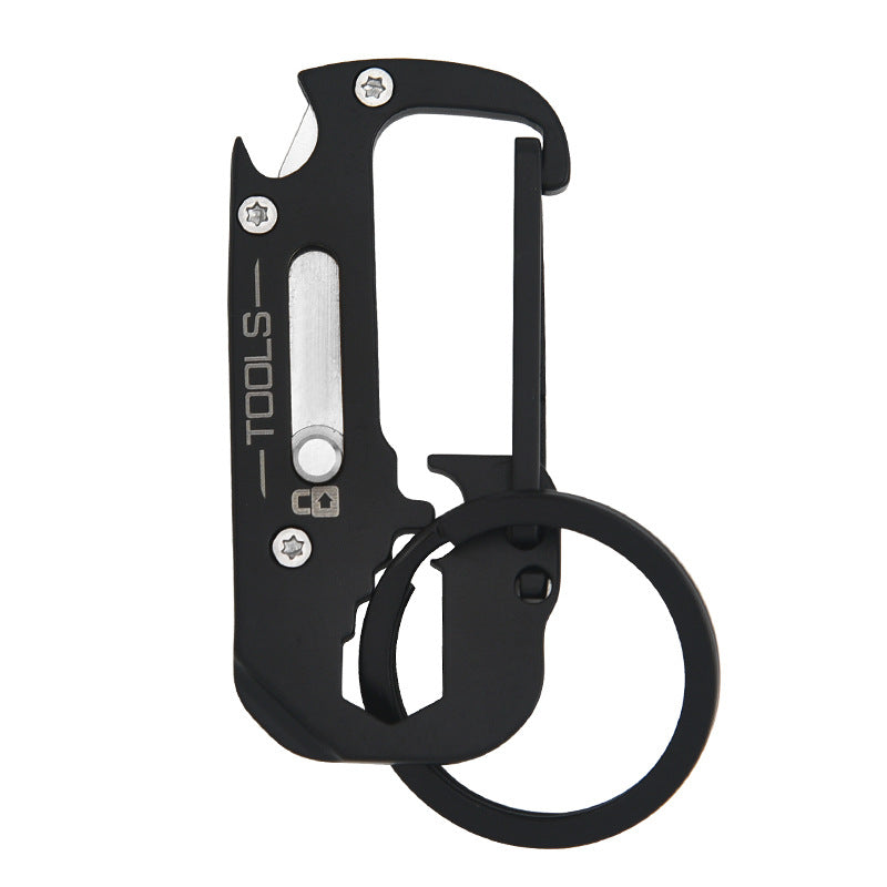 Multifunctional Stainless Steel Keychain With Pocket Knife