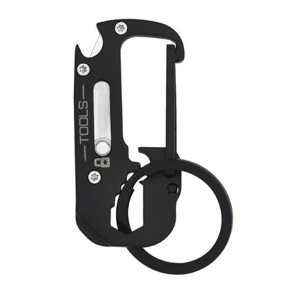 Multifunctional Stainless Steel Keychain With Pocket Knife